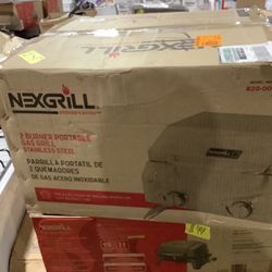 Nexgrill 2-Burner Portable Propane Gas Table Top Grill in Stainless Steel