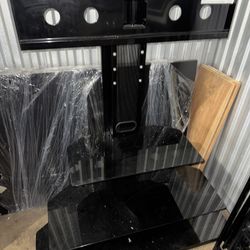 Black Glass TV stand $200