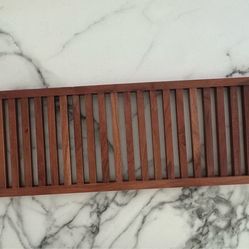 Solid Wood Bathtub Caddy Tray – 30” x8” Spa Bath Organizer