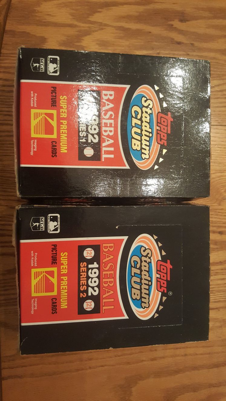 Two Boxes: 1992 Topps Stadium Club Series 1 and Series 2