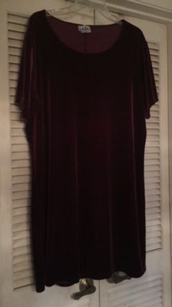 Purple velvet dress