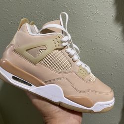  Nike Air Jordan 4 Shimmer Bronze Eclipse Orange Quartz (Women's) Size 8  like new 