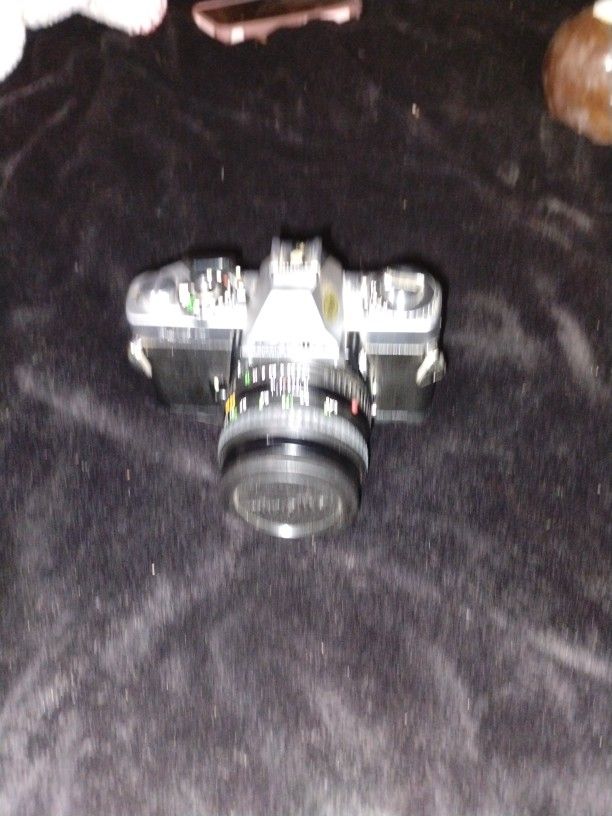 Vintage Minolta Xd7 Camera With A 50 Mm Lens
