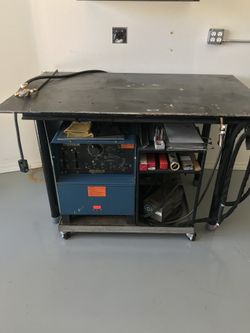 Miller Dialarc HF 250 AC/DC Tig Welder w/New Bernard Cooler