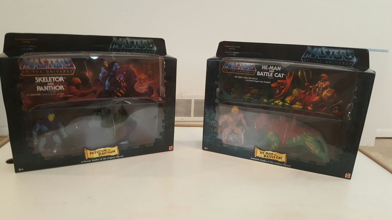 Masters of the Universe "He-Man & Battle Cat "Fighting Tiger" / Skeletor & Panthor "Savage Panther"