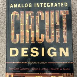 Analog Integrated Circuit Design Textbook