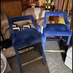 2 beautiful blue stools both for $250 cash Obo No Lowballing 