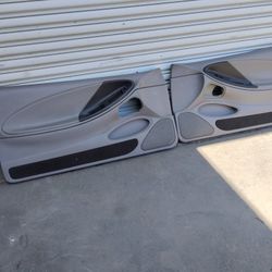 1(contact info removed) FORD  MUSTANG GT CONVERTIBLE COUPE COBRA PAIR INTERIOR DOOR PANELS GREY/BLACK