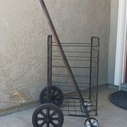 Large collapsible steel shopping cart