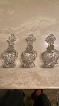 Lead crystal vintage perfume bottles