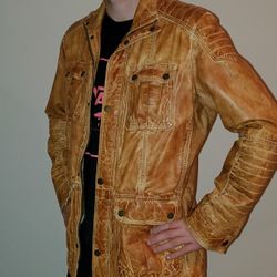 SAKI Sweden FINE Men's Leather Jacket Coat Never Worn New Paid $1800