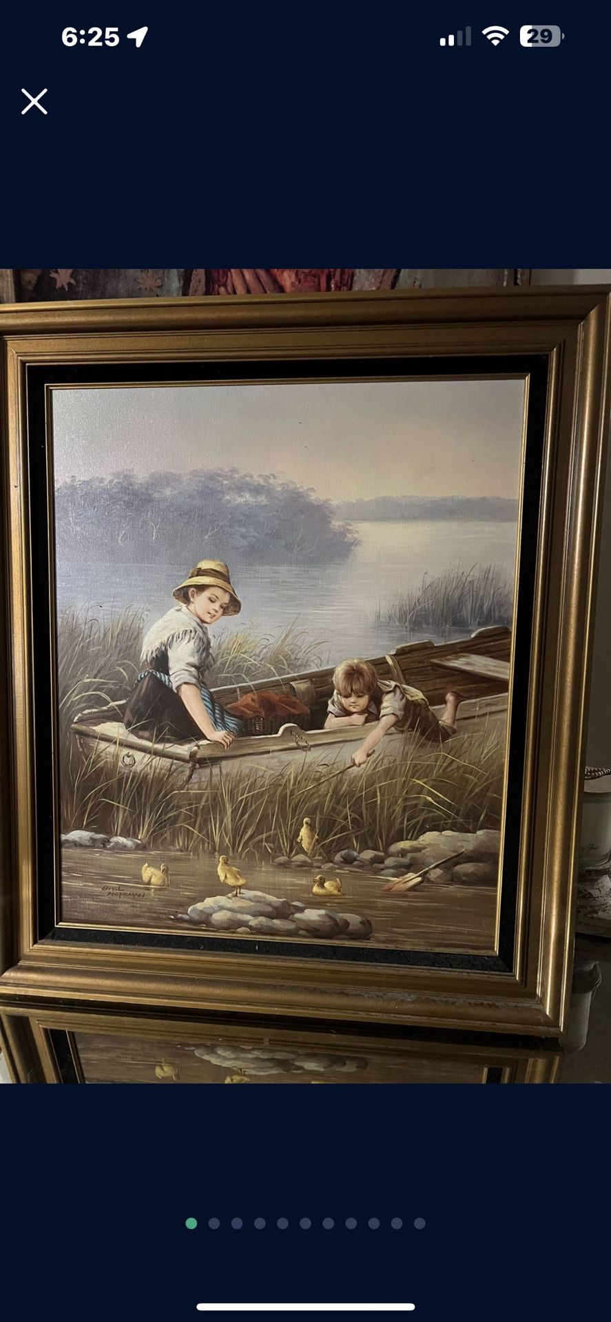 A Beautiful Oil Antique Oil Painting By”Bill Hopeman “