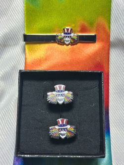 Grateful Dead Formal Wear Psycyle Sam or Stealie Cufflink and Tie Clip Sets