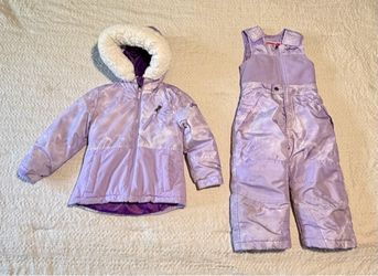 Girls 3T Snow Suit Jacket and Bib Set, Excellent Condition