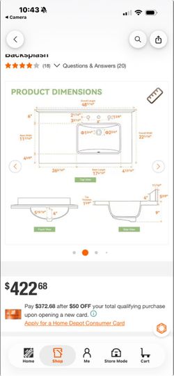 New Vanity Top with sink