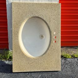 Ganite Bathroom Counter  32x14 Ich And Oval Sink 