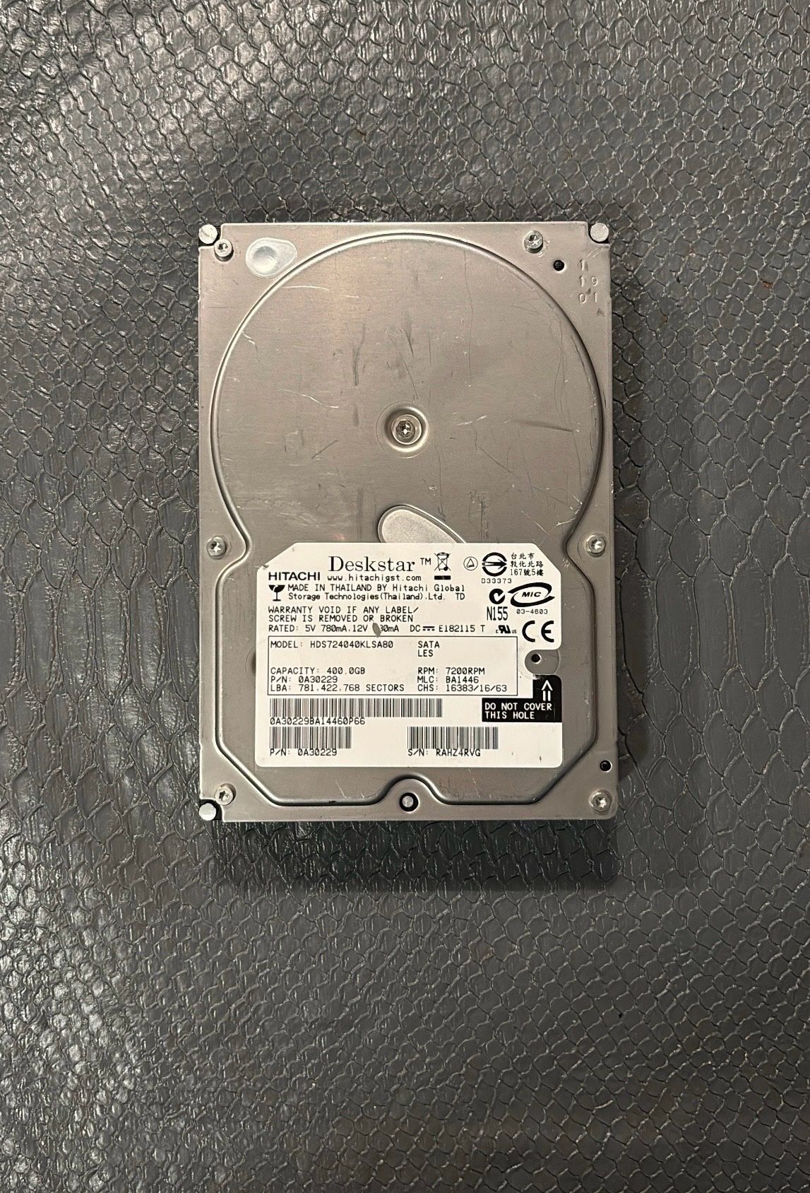 Pc Parts 400 Gb Hard Drive