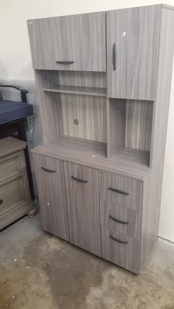 New assembled microwave utility storage cabinet see pictures for dimensions
