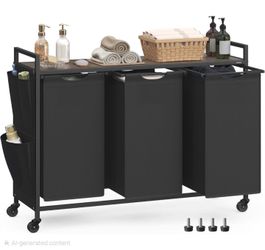 Laundry Hamper, Laundry Sorter Rolling Cart X(141)