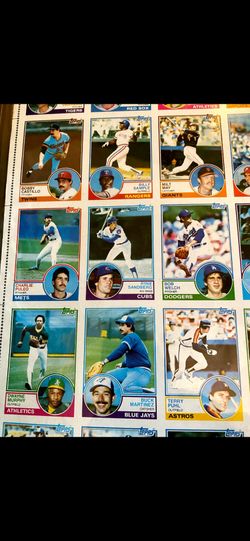 1983 topps baseball uncut sheets