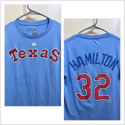 Texas Rangers #32 Josh Hamilton Throwback Jersey Shirt Size Small
