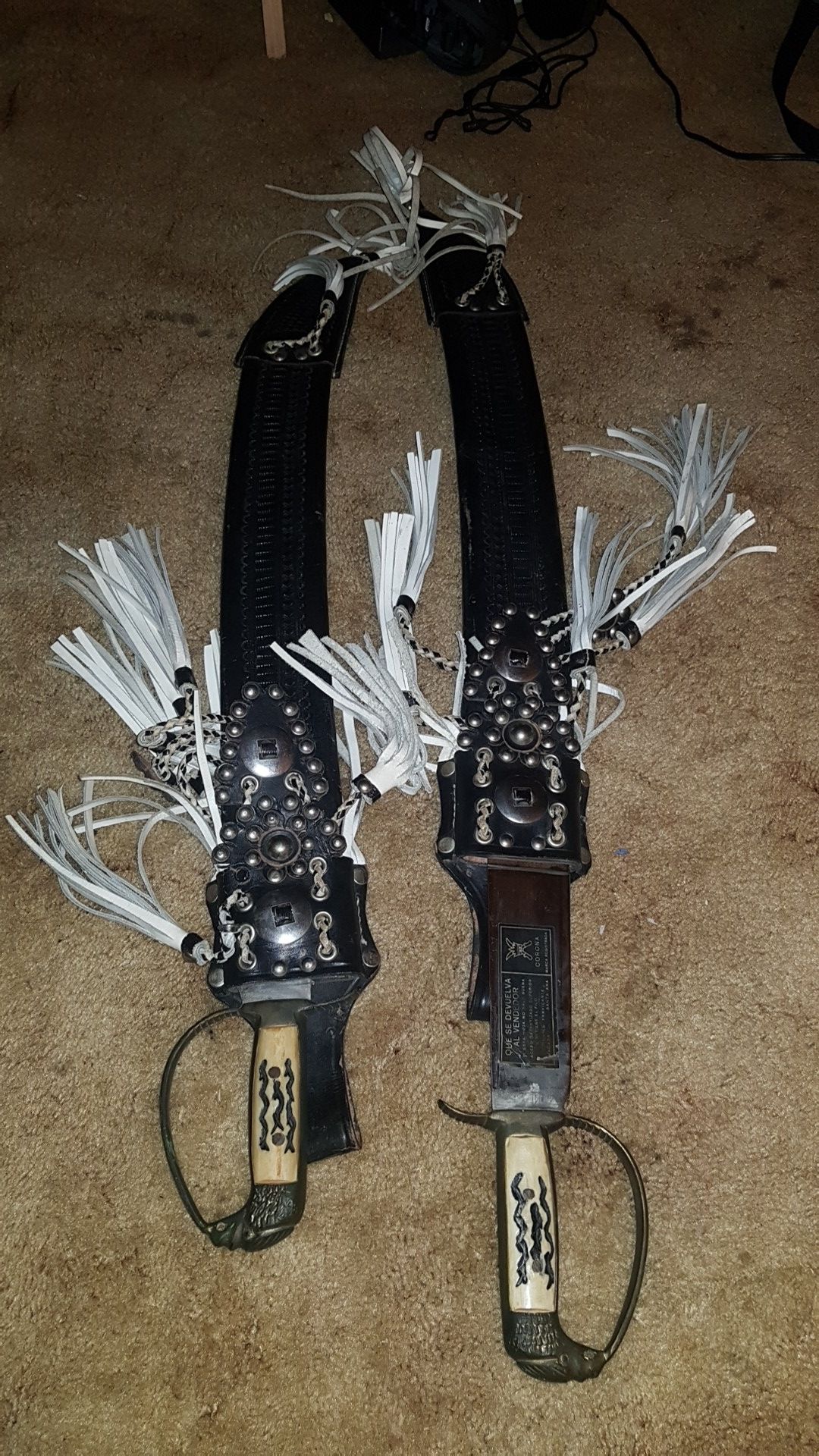 Corona machetes. Cool ass decorative pieces