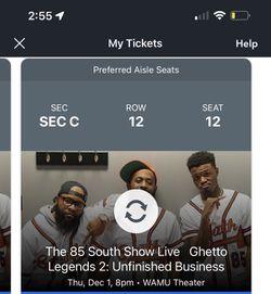 85 South Show Seattle Tickets. Row 12 Thumbnail