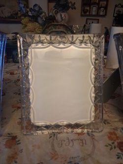 Clear Crystal Cut Glass Picture Frames