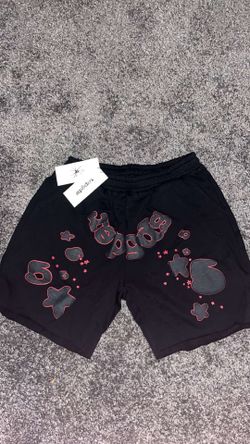 Sp5der shorts black and red