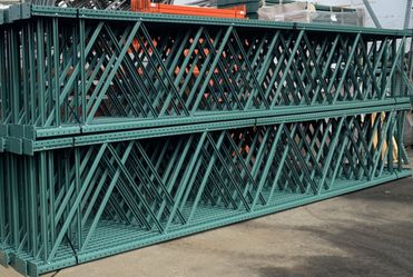 New & Used Uprights Pallet Racks Warehouse Materials Racks Step Beams Wire Deck Boltless Shelving