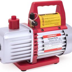 Single-Stage Rotary Vane Vacuum Pump for HVAC/Auto AC Refrigerant Recharging, EPoxy Resin or Wine Degassing, Laboratory, Medical or Milking (TA350)
