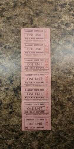 Original (Vintage) Danbury State Fair tickets