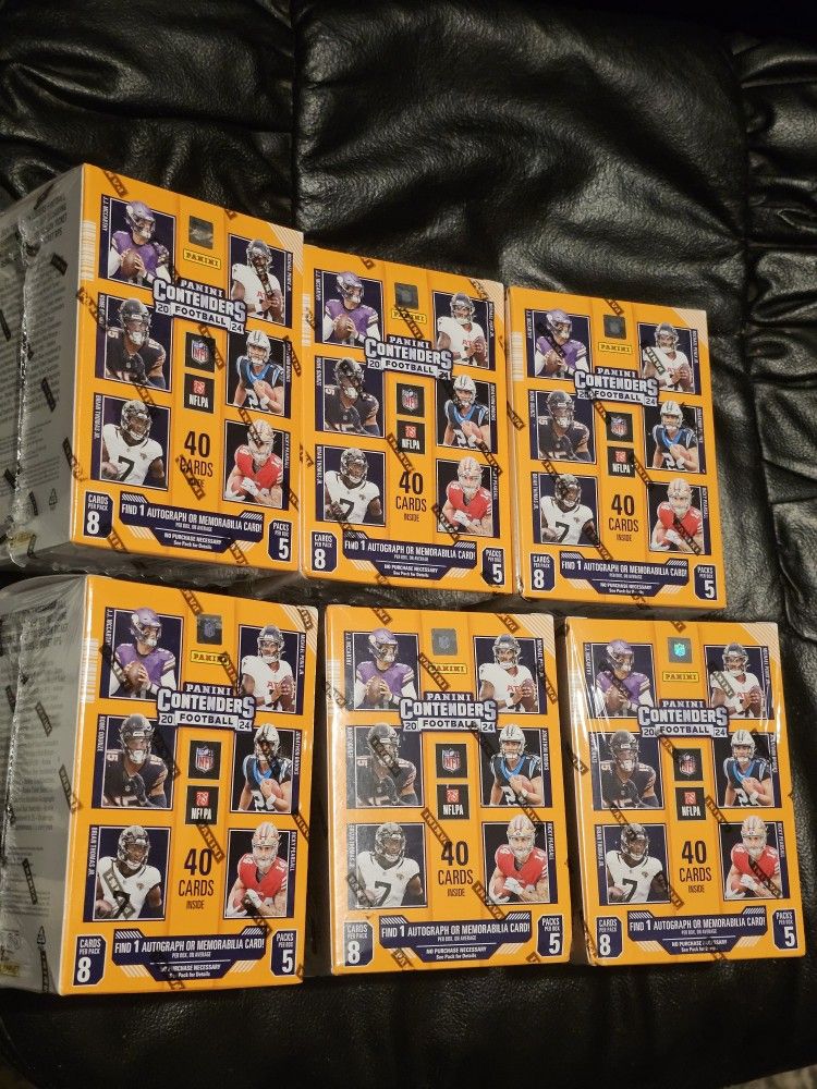 2024 Panini Contenders Football Cards Blaster Box! 6 Box Lot! New Sealed! All for $140