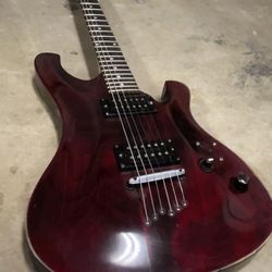 Scheter 6 String Guitar Red Wine