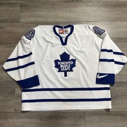 Vtg Nike Authentic Toronto Maple Leafs NHL Hockey Jersey White Mens Sz XXL #21 