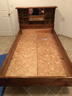 Waterbed Frame, Super Single 4’ by 7’ Mattress Box, Wood, Used