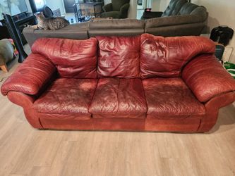 Genuine Leather Couch $45 OBO