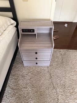 Nightstand with charging port