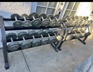 Commercial grade dumbbells in good condition