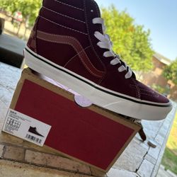 vans sk8 hi logo check port royale