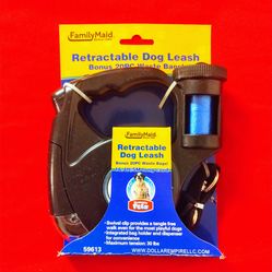 NEW Retractable Dog Leash With 20PC Waste Bags