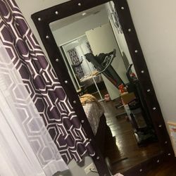 Purple Color And Bling, Mirror, Headboard Queen Bench Chairs