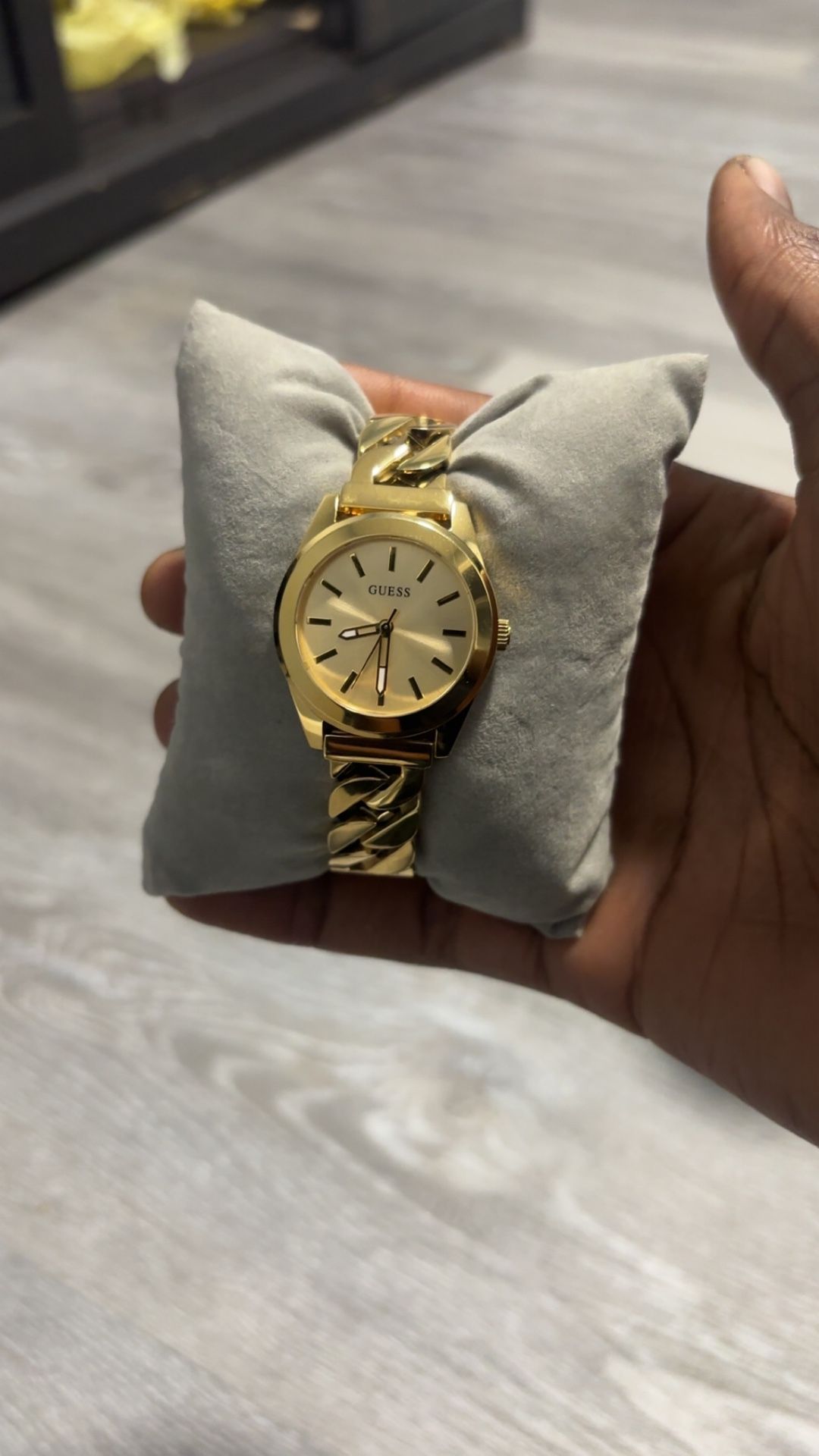 GUESS Ladies Gold Tone Analog Watch 32 mm