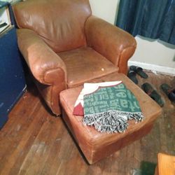 Brown Leather Chair 