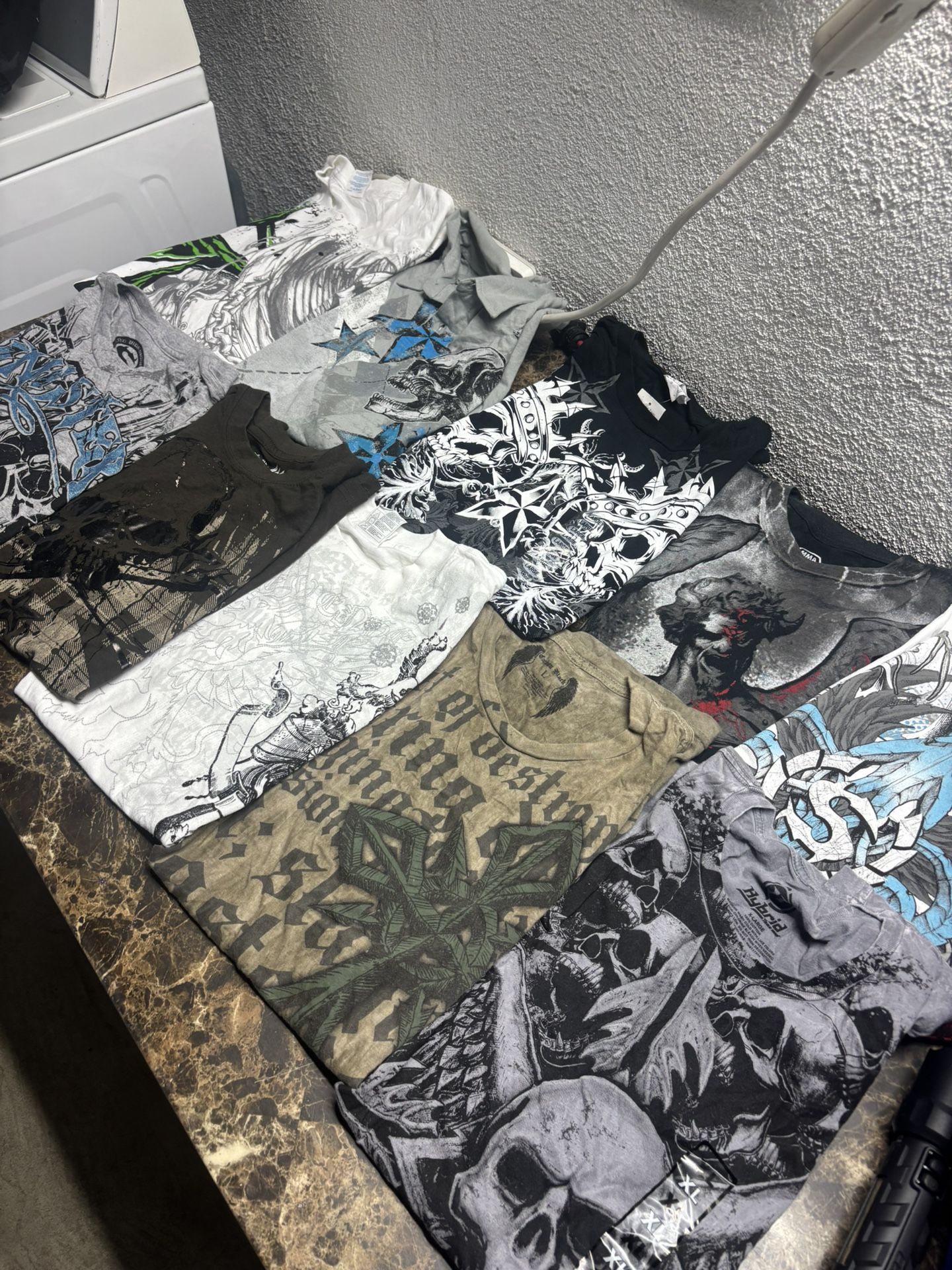 Y2k grunge affliction style shirts S-XL