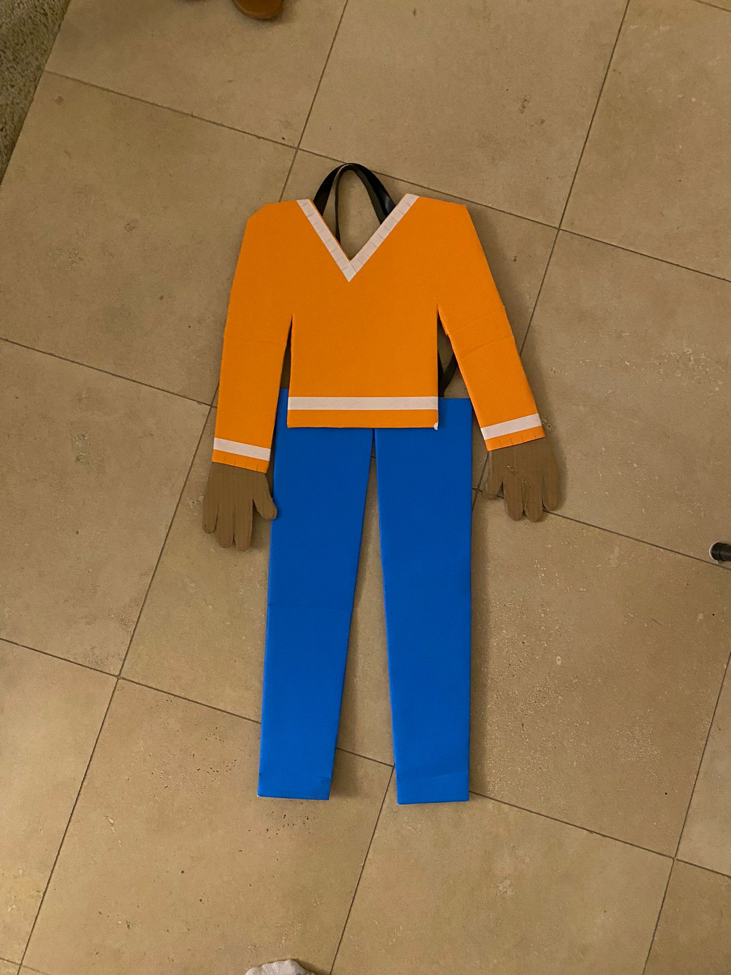 Flat Stanley costume for 50” tall kid