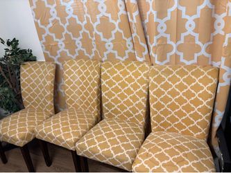 Dining chair matching curtains set