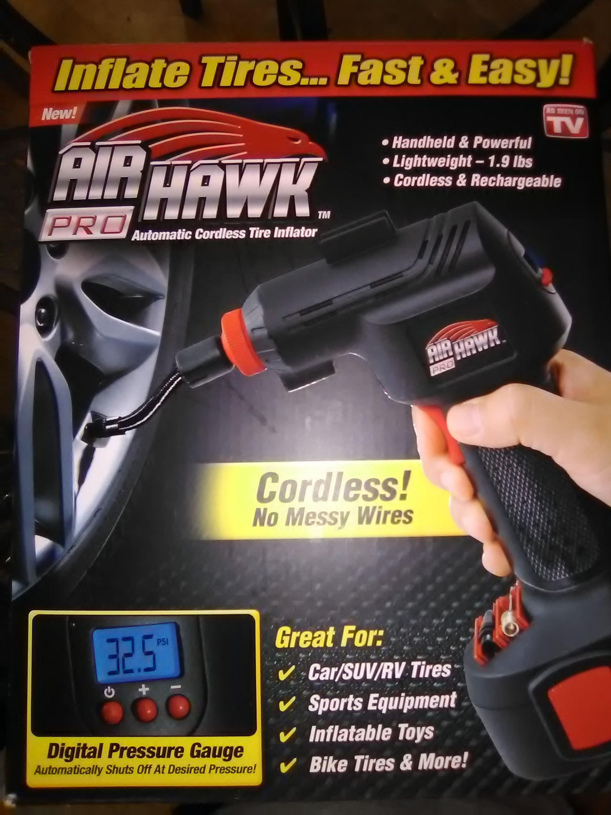 Air Hawk Pro automatic cordless tire inflator for Sale in Los