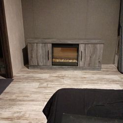 Ashley Baystorm 64 In TV Stand With Electric Fireplace 