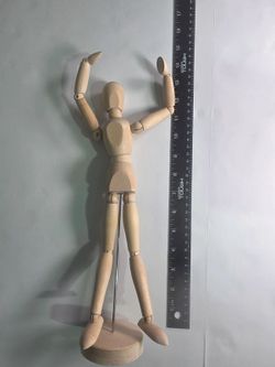 Wooden Artist Mannequin Drawing Figure 14 Inch Poseable With Stand